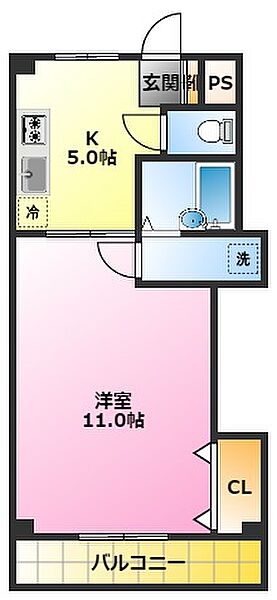 ファイン・スミヨシ 302｜神奈川県川崎市中原区木月1丁目(賃貸マンション1K・3階・34.00㎡)の写真 その2