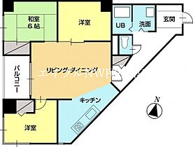 岡山県岡山市南区東畦（賃貸マンション2LDK・3階・73.90㎡） その2