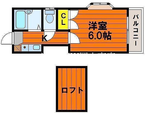 岡山県岡山市北区十日市中町(賃貸アパート1K・2階・20.00㎡)の写真 その2