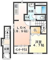 岡山県岡山市南区福富東2丁目（賃貸アパート1LDK・2階・42.34㎡） その2