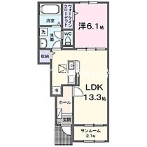 岡山県玉野市長尾（賃貸アパート1LDK・1階・50.01㎡） その2