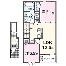 岡山県玉野市長尾（賃貸アパート2LDK・2階・59.55㎡） その2