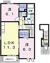 岡山県玉野市宇藤木（賃貸アパート2LDK・2階・57.63㎡） その2