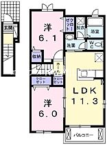 岡山県玉野市長尾（賃貸アパート2LDK・2階・57.07㎡） その2