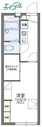 レオパレスアテンザ 1Kの間取図画像