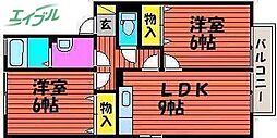 コンフォートD 2LDKの間取図画像