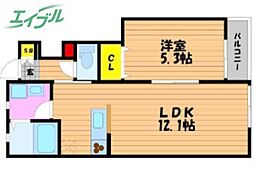 Calm福田 1LDKの間取図画像