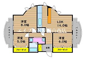 ノーブルハイツ中島田  ｜ 岡山県岡山市北区中島田町1丁目（賃貸マンション3LDK・9階・77.93㎡） その2