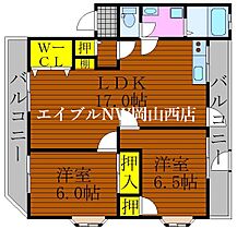 フラワーハイツII  ｜ 岡山県岡山市北区西長瀬（賃貸アパート2LDK・1階・63.46㎡） その2