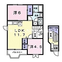 クレストール神田  ｜ 岡山県岡山市北区神田町2丁目（賃貸アパート2LDK・2階・58.53㎡） その2