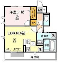 Ma Maison  ｜ 岡山県岡山市北区野田5丁目（賃貸アパート1LDK・1階・42.40㎡） その2