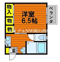 ＫＴフラット  ｜ 岡山県岡山市北区大安寺南町2丁目（賃貸アパート1K・2階・25.35㎡） その2