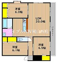 ベンビレッジ平田西公園  ｜ 岡山県岡山市北区平田（賃貸マンション3LDK・3階・85.76㎡） その2