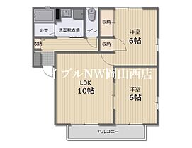 ファミール宮川　E  ｜ 岡山県岡山市南区西市（賃貸アパート2LDK・2階・52.00㎡） その2