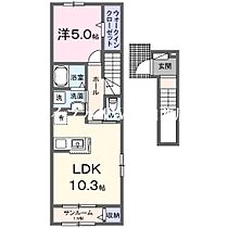 グレイスヴィラ　III  ｜ 岡山県岡山市北区今4丁目（賃貸アパート1LDK・2階・44.32㎡） その2