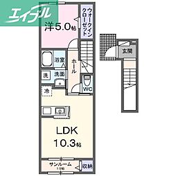 アルモ ドゥーエ 2階
