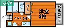 ダンディライオン西市A 1Kの間取図画像