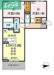 トリシア上中野 2階/-