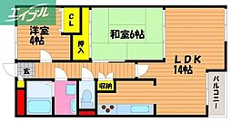 ヴィラ・ノーバ 2LDKの間取図画像