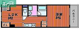 アルファレガロ西古松 1LDKの間取図画像