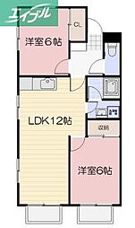 メゾン・ニューライフA 2LDKの間取図画像