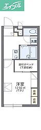 レオパレスAyuna 1Kの間取図画像