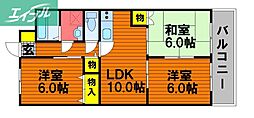 ビューティフル長瀬 3LDKの間取図画像