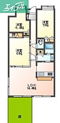ふぁみーゆ中島田 3LDKの間取図画像