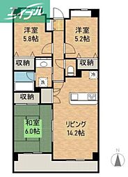 ライオンズマンション神田町 3LDKの間取図画像