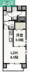カーサ・フォレスタ 1LDKの間取図画像