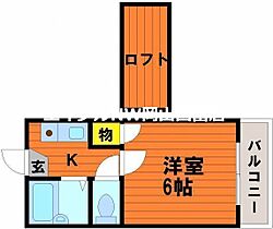 岡山県岡山市中区西川原1丁目（賃貸アパート1K・1階・18.81㎡） その2