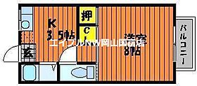 岡山県岡山市東区西大寺中野（賃貸アパート1DK・1階・25.46㎡） その2