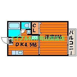 エクセレント21 1DKの間取図画像