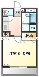 マンションアーク弐番館 1Kの間取図画像
