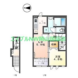 JR山陽本線 東岡山駅 徒歩21分 2階/-