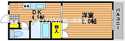 リバーサイドひらい 1DKの間取図画像