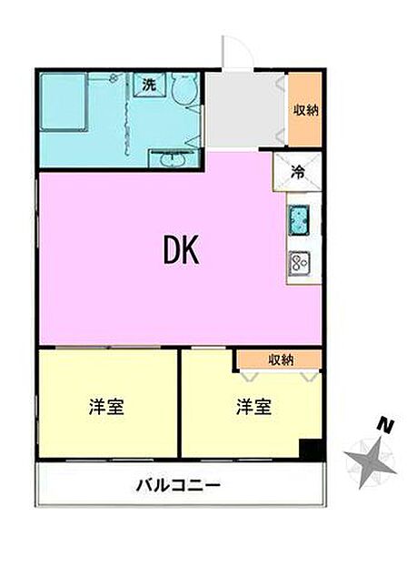 2DK 間取り