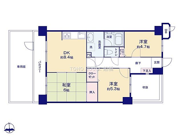 間取り 朝日パリオ津田沼 2階/-