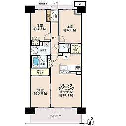 リビオシティ船橋北習志野 3LDKの間取図画像