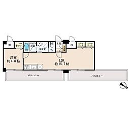 アルカディア北小岩 1LDKの間取図画像