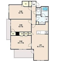 エクセレント柏アルトロ 3LDKの間取図画像