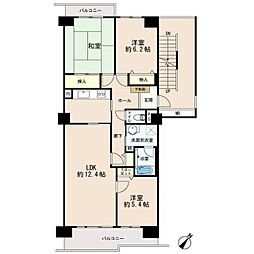 京成サンコーポ稲毛1号棟 3LDKの間取図画像