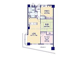 アレックスヒルズ四街道美しが丘公園 2SLDKの間取図画像