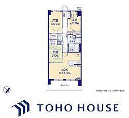 クレストフォルム柏サウスウイング 3LDKの間取図画像