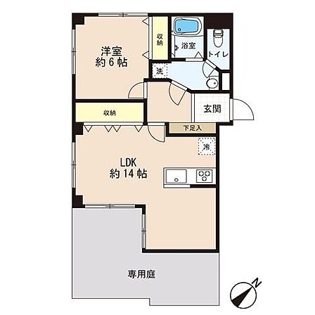 1LDK 間取り