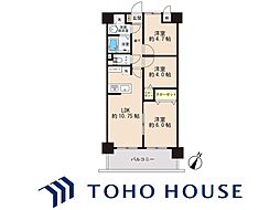 ライトウェーブ千葉神明 3LDKの間取図画像