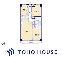 ダイアパレス津田沼2 3LDKの間取図画像