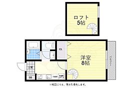 シャトレジョージタウン 1Kの間取図画像