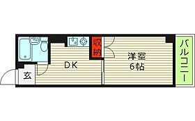 大阪府大阪市都島区中野町１丁目（賃貸マンション1DK・6階・22.39㎡） その2