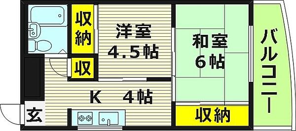 ハイツ丹洋 ｜大阪府大阪市城東区鴫野東１丁目(賃貸マンション2K・3階・30.00㎡)の写真 その2